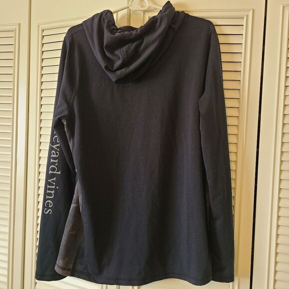 Vineyard Vines Performance Black Camo Whale Long Sleeve Hoodie XL - Picture 5 of 9